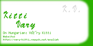 kitti vary business card